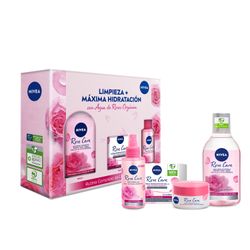 Set de Cuidado Facial Nivea Rose Micellar: Crema 2 un. + Mist Facial + Agua Micelar