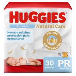 Pañales Huggies Natural Care Talla Prematuro 30 un.