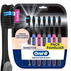 Cepillo de Dientes Oral-B Indicator Black Charcoal Suave 7 un.