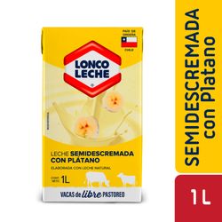 Leche Loncoleche Semidescremada Plátano 1 L