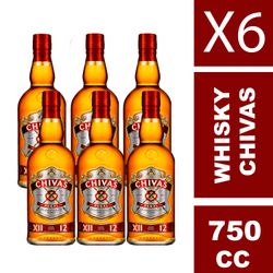 Caja 6 un. Whisky Chivas Regal 12 Años 40° 750 cc