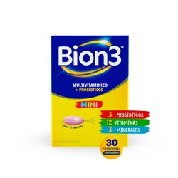 Mini Multivitamínico Bion3 con Probióticos 30 Comprimidos