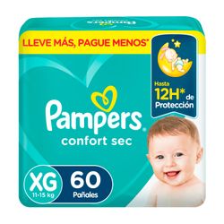 Pañales Pampers Confort Sec Talla XG 60 un.