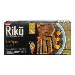 Hamburguesas de lentejas Rikü 440 g