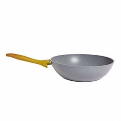 Wok Granito 28 cm Mango Símil Madera