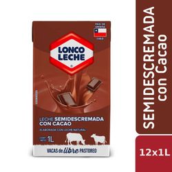 Pack 12 un. Leche Loncoleche Chocolate 1 L