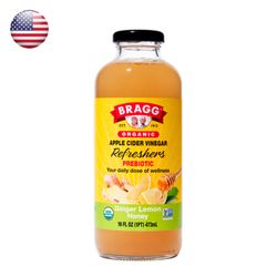 Vinagre de Manzana Orgánico Bragg Jengibre Limón 473 ml