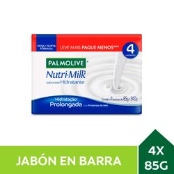 Pack 4 un. Jabón de Tocador Palmolive Nutri Milk Hidratación Prolongada 85 g