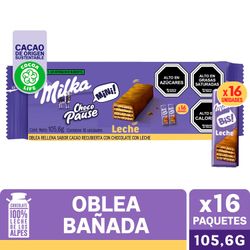 Oblea Milka Mini Chocopause Bis Rellena y Bañada en Chocolate 105.6 g