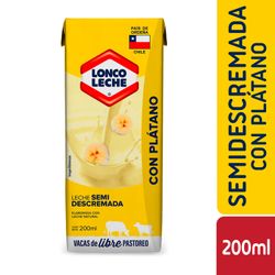 Leche Loncoleche Semidescremada Plátano 200 ml