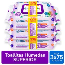 Toallas Húmedas Emubaby Superior 225 un.