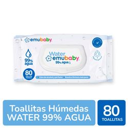Toallas Húmedas Emubaby Water 80 un.