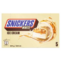 Helado Snickers Blanco Multipack 204 g 5 un.