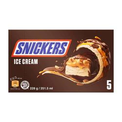 Helado Snickers Multipack 228 g 5 un.