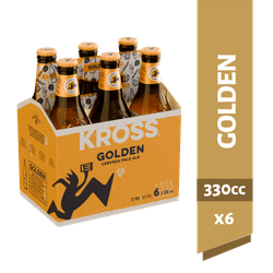 Pack 6 un. Cerveza Kross Golden Ale 5.3° 330 cc