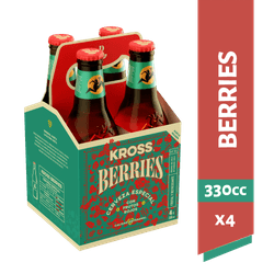 Pack 4 un. Cerveza Kross Berries Ale 5.3° 330 cc