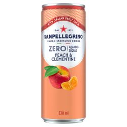 Agua Saborizada San Pellegrino Zero Peach Lata 330 cc