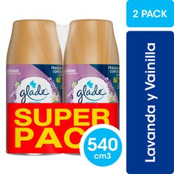 Aromatizante Glade Automático Respuestos Lavanda y Vainilla 270 ml 2 un.