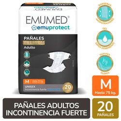 Pañales Adulto Emumed Talla M 20 un.