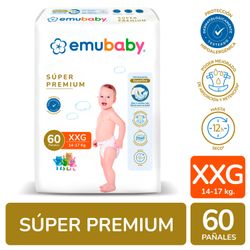 Pañales Emubaby Súper Premium Talla XXG 60 un.
