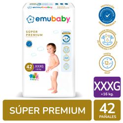 Pañales Emubaby Súper Premium Talla XXXG 42 un.