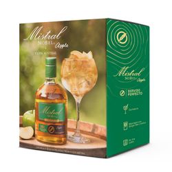 Pack Pisco Mistral Nobel Apple 35° 750 cc + Copa