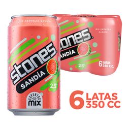 Pack 6 un. Cerveza Stones Sandía 2.5° 350 cc