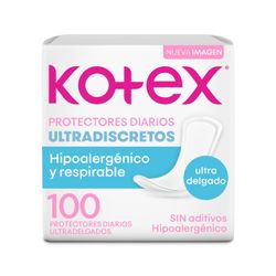 Protectores Diarios Kotex Ultradelgados Puro y Natural 100 un.