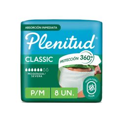 Ropa Interior Desechable Plenitud Classic Talla P/M Nuevo y Mejorado 8 un.