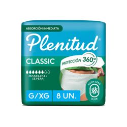 Ropa Interior Desechable Plenitud Classic Talla G/XG Nuevo y Mejorado 8 un.