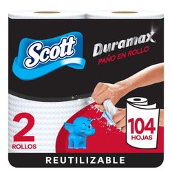 Paños de Papel Reutilizables Scott Duramax 2 Rollos 52 un.