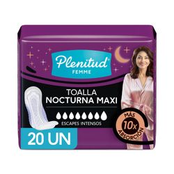 Toallas Incontinencia Plenitud Femme Maxi Nocturna 20 un.