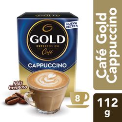 Café Sobres Gold Cappuccino 8 un. 15 g, 120 g neto