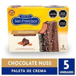 Pack Paleta Helado San Francisco Choco Nuss 80 g 5 un.