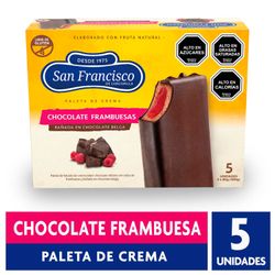 Pack Paleta Helado San Francisco Chocolate Frambuesa 80 g 5 un.