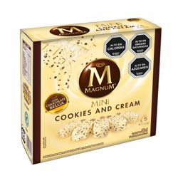 Helado Bresler Magnum Mini Cookies And Cream Multipack 60 ml 5 un.