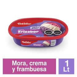 Helado Bresler Trisabor Mora, Crema y Framuesa Cassata 1 L