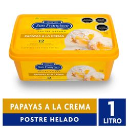 Helado San Francisco Papayas A La Crema 1 L