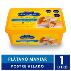 Postre Helado San Francisco Plátano Manjar 1 L