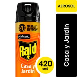 Insecticida Raid Aerosol Casa y Jardín 420 cc