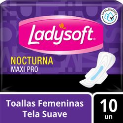 Toallas Higiénicas Ladysoft Maxi Pro Nocturna 10 un.