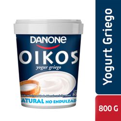 Yogurt Natural Oikos Balde Sin Endulzar 800 g