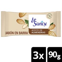 Jabón Barra Le Sancy Aceite de Almendras 90 g 3 un.