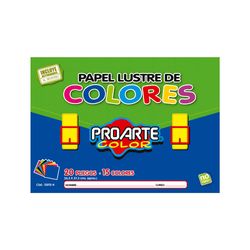 Papel Lustre Proarte de Colores 20 Pliegos