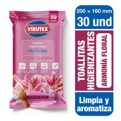 Toalla Limpieza Virutex Pureza Floral 30 un.
