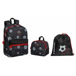 Pack Mochila Head Kids Fútbol Negro 2026