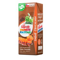 Leche Soprole Semidescremada Chocolate Requetepatitas 200 ml