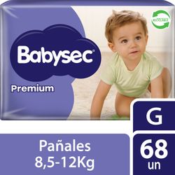 Pañales Babysec Premium Talla G 68 un.