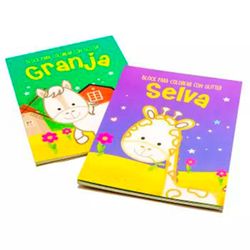 Libro para Colorear con Glitter Trazos Animales