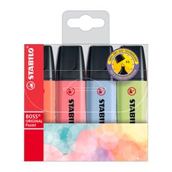 Set de 4 Destacadores Stabilo Pastel Lima y Cereza